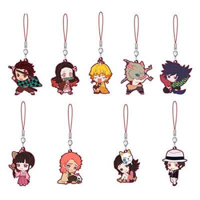 Demon Slayer Kimetsu No Yaiba Capsule Rubber Mascot - Annihilation! Box of 18, Bandai