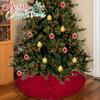 Round Christmas Tree Skirt Decorative Mat Elegant Knitted Festives Tree Base Cover Stylish Holidays Decoration for Home