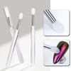 Nail Arts Silicone Applicator Sticks Reusable Chrome Glitter Applying Manicure Tool New Easy-Daub Pigment Silicone Nail Brush