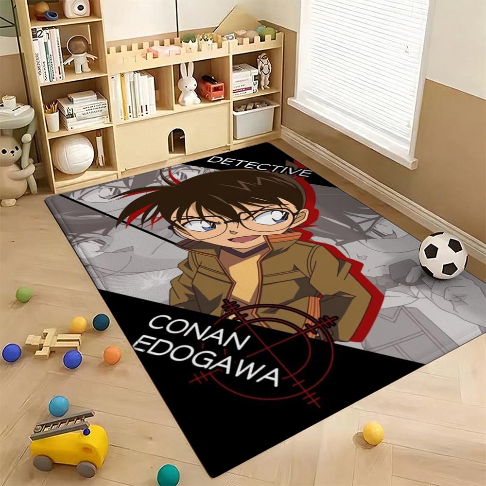 Detective Conan Anime Character Collection Theme Rug Thick Nonslip Carpet For Kids Bedroom Play Area Home Party Decor Great Holiday Gift