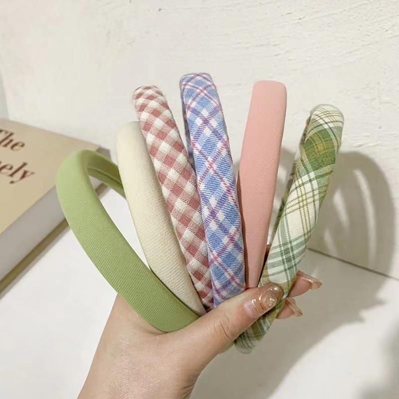 Versatile Headbands Style Minimalist Grid Womens Solid Color Hair Accessories