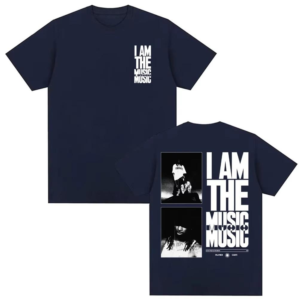 Playboi Carti I AM MUSIC Album Cover T Shirt Men Clothing Harajuku Hip Hop Street T Shirt Male Springsummer pure Cotton Tshirt