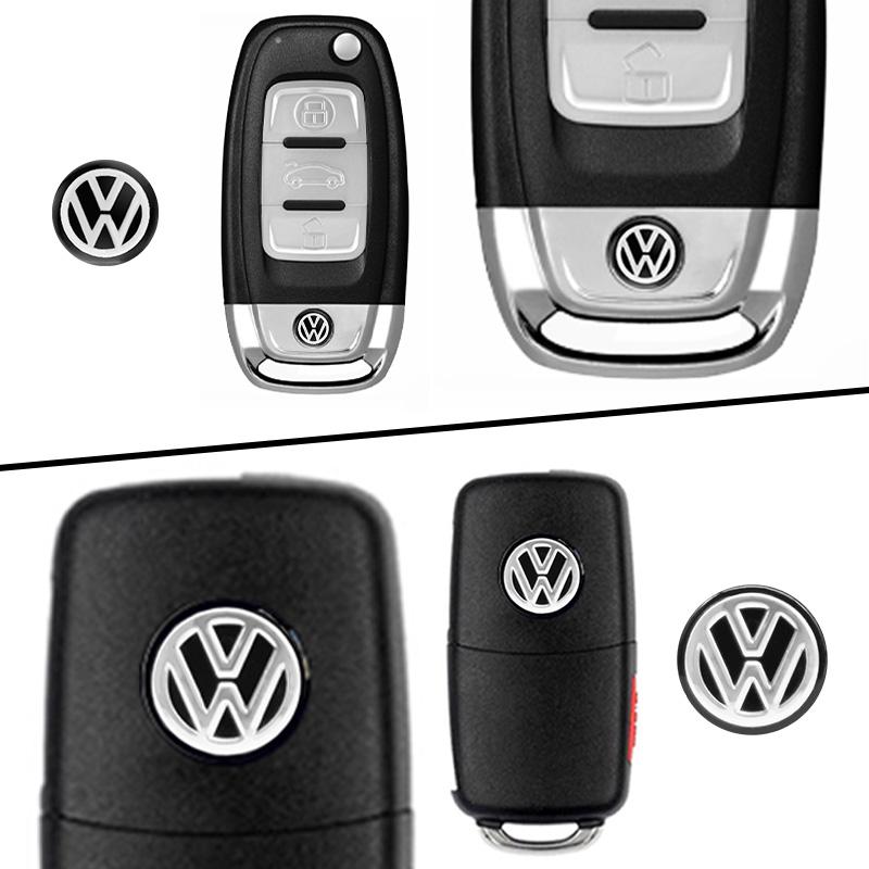 2026 Hot 14mm 11mm For VW GTI Golf 5 7 Mk6 Passat B5 B6 Polo Scirocco Jetta Car Remote Control Key Sticker Badge Emblem Decal Accessories