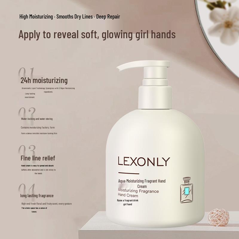 Xiaohongshu Unisex Hand Cream: Moisturizing, Hydrating, Non-Greasy, Fragrant, Large Capacity for Autumn/Winter.