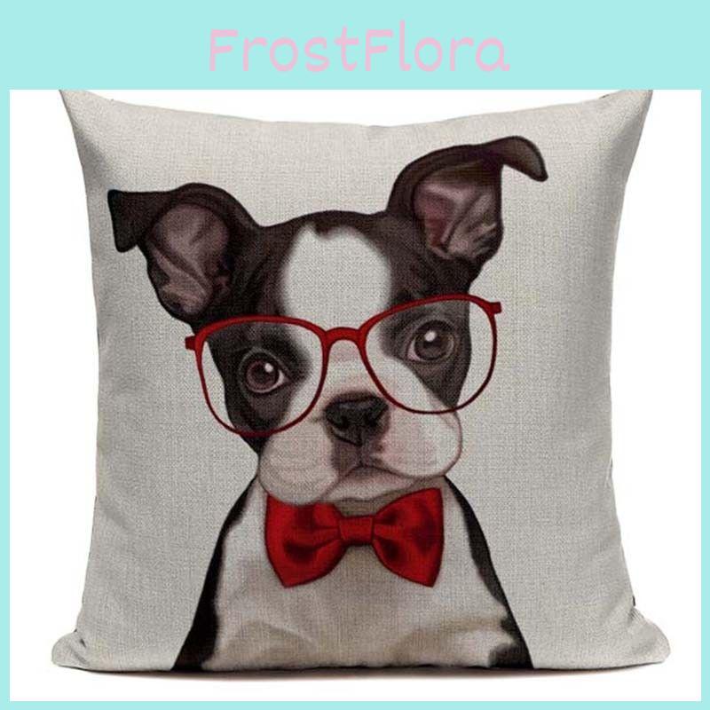 Premium Quality Boston Terrier French Bulldog Cushion Pillow Case For All Rooms