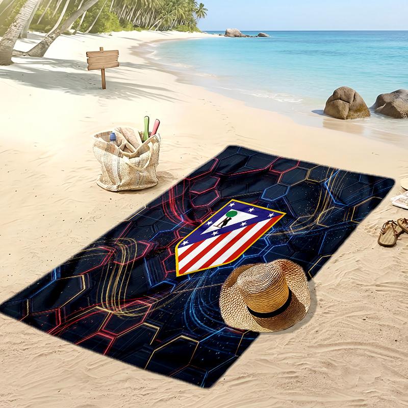 Atletico Madrid Printed Beach Towel Quick Dry Soft TowelPortable Large Rectangular Beach Blanket for Travel Swimming Pool