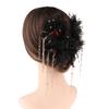 Trendige Süße Netzblumen Quaste Haarklammer Elegant Temperament Große Hai-Haarspange Damen Kopfschmuck Haaraccessoires