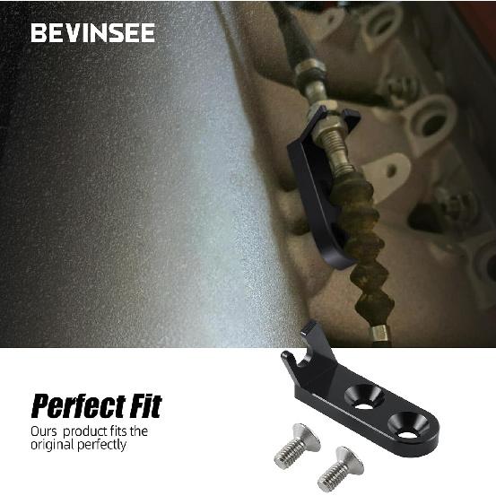 Bevinsee Throttle Cable Bracket with Bolts Compatible with Honda GSR Type R Engines Edelbrock Victor X Manifold B20 B18 B16 B17 Compatible with Honda