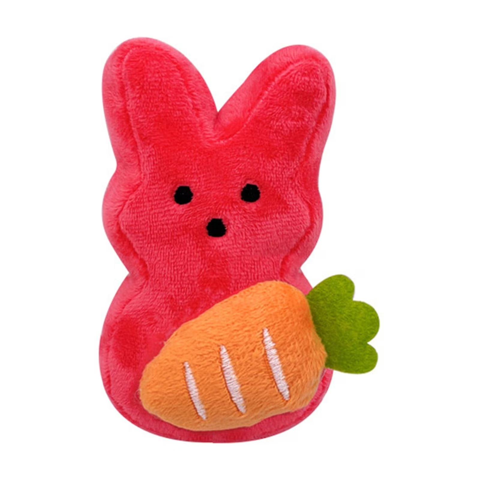 

Plush Bunny Stuffed Animal Soft Plush Toy with Carrot Design Suitable for Home Decoration and Playtime for Kids and Adults красный