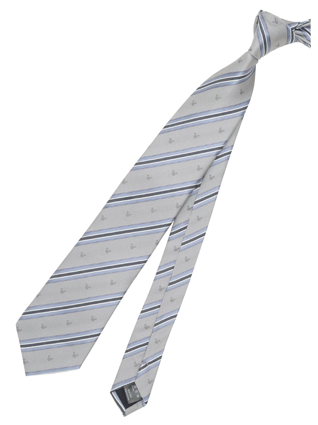 

Tie Silk Stripe Pattern Regular Tie Light Gray 110304913102433 Other [Takakyu] Disney/DISNEY