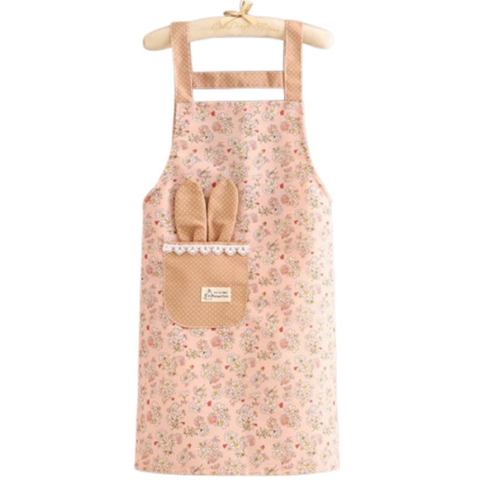 Breathable Long Sleeve Apron Protective Suspender Work Dress Cleaning Apron  Restaurant Use