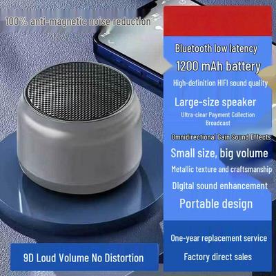 Portable Outdoor Steel Bluetooth Speaker S30: High-Quality Sound, Compact, and Powerful Subwoofer