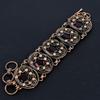 Granat Armreif, 999 Kupferdraht umwickelter Manschettenarmreif, Verstellbarer Armreif, Edelstein Schmuck Geschenk für Mama, Handgefertigt, Brandneuer Schmuck