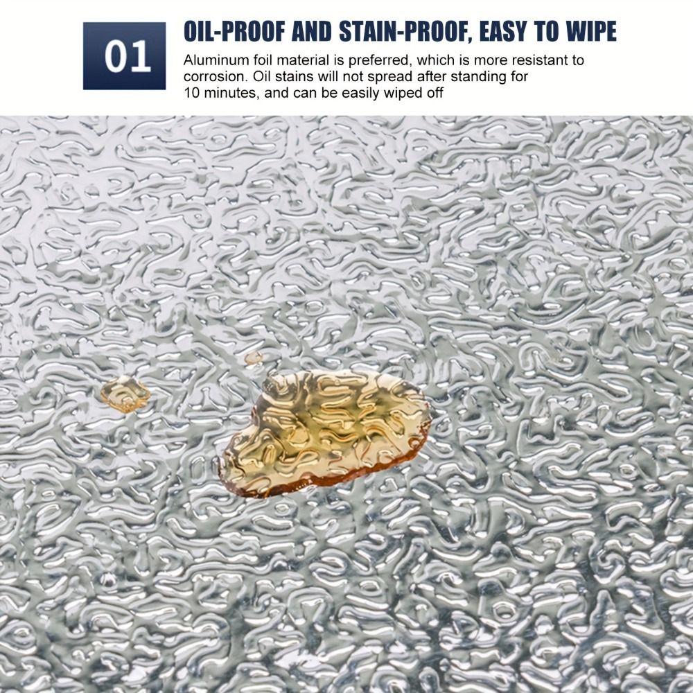 40x300cm Self Adhesive Oil-proof Wallpaper Aluminum Foil Cabinet Contact Paper  Desk Floor
