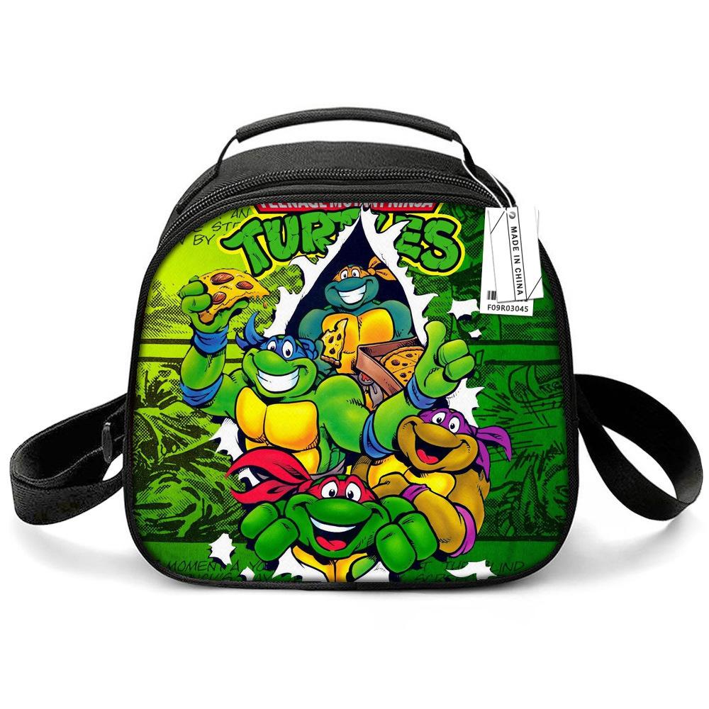 Anime Teenage Mutant Ninja Turtles Peripheral Insulation Bag Go Out With Rice Lunch Bag Aluminum Foil Thickened Bento Bag Insulation Lunch Box Bag Round lunch bag