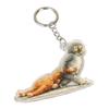 Delightful Acrylic 2D Flat Gorillas Keychain Pendant Ideal For Car Decoration Or Personal Items Backpack Ornament