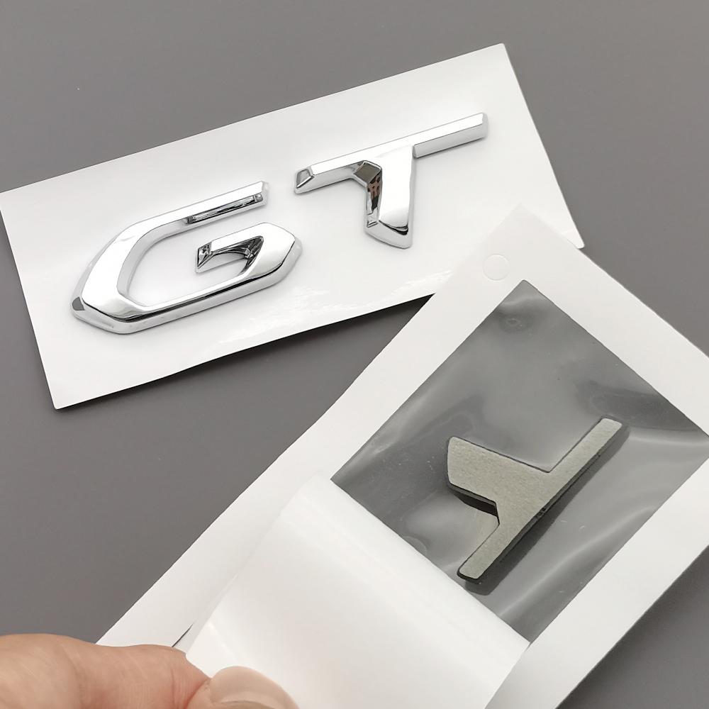 3D ABS Car Sticker GT Logo Emblem Side Fender Rear Trunk Badge for Peugeot 308 408 508 207 208 3008 4008 2008 5008 AccessoriesR