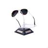 Plato giratorio para exhibición de gafas Rotación en grados Soporte giratorio para gafas de sol Doble potencia Gafas
