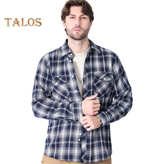 Pánská košile Dlouhý rukáv Kostkovaná klopa Top Volný střih Ležérní flanelový kabát na jaro Podzim Office Party Dovolená Domov Datum