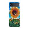 Phone Case For Samsung Galaxy Z Flip 3 4 5 Transparent Fold High Hard PC Shell For Galaxy Z Flip 3 5 Clear Cover Flower 12