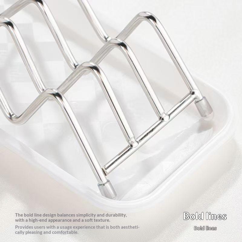 Stainless Steel Soap Rack Drainage Soap Tray Multifunctional Bathroom Storage Rack Draining Soap Case