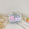 Kids Chain Shoulder Crossbody Bag With Flower And Artificial Pearl Design Handle