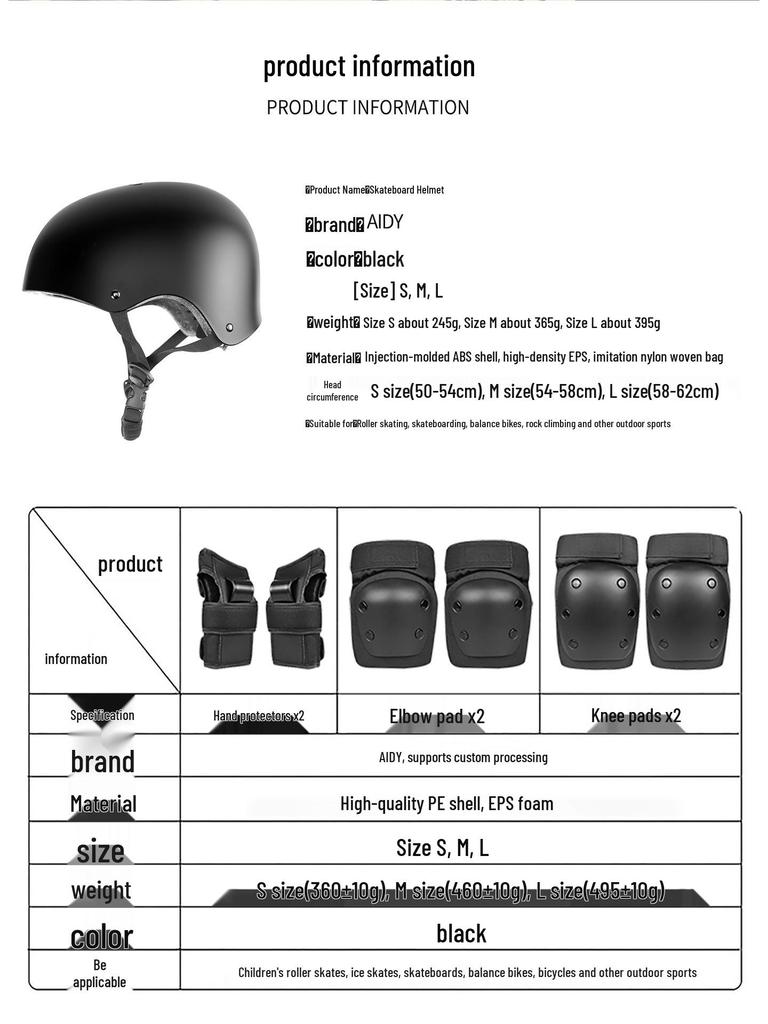 Children and Adult Turtle Style Roller, Ice Skating, Skateboard, and Balance Bike Protective Gear Set