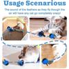 Moving Ball Cat Toys with Feather Tail, Rechargeable Interactive Cat Toy with Remote Control for Indoor Bored Cats Exercise, Smart Interactive Kitten 