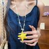 Dopamine Bead Starfish Shell Necklace Bohemian Summer Clavicle Chain Starfish Choker  Vacation