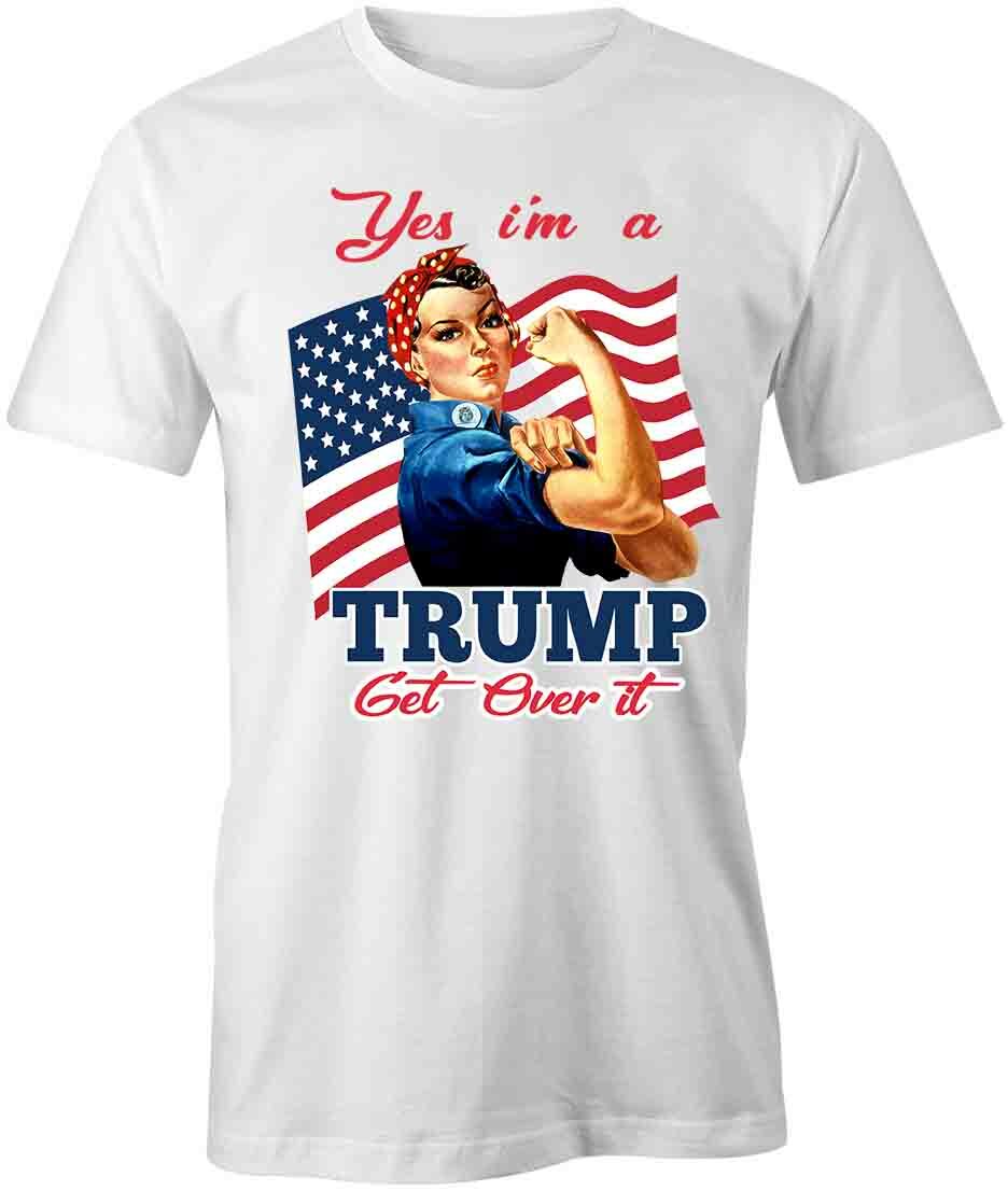 TRUMP GIRL ROSIE THE RIVETER TShirt Tee Short-Sleeved Cotton CLOTHING S1WCA665 L