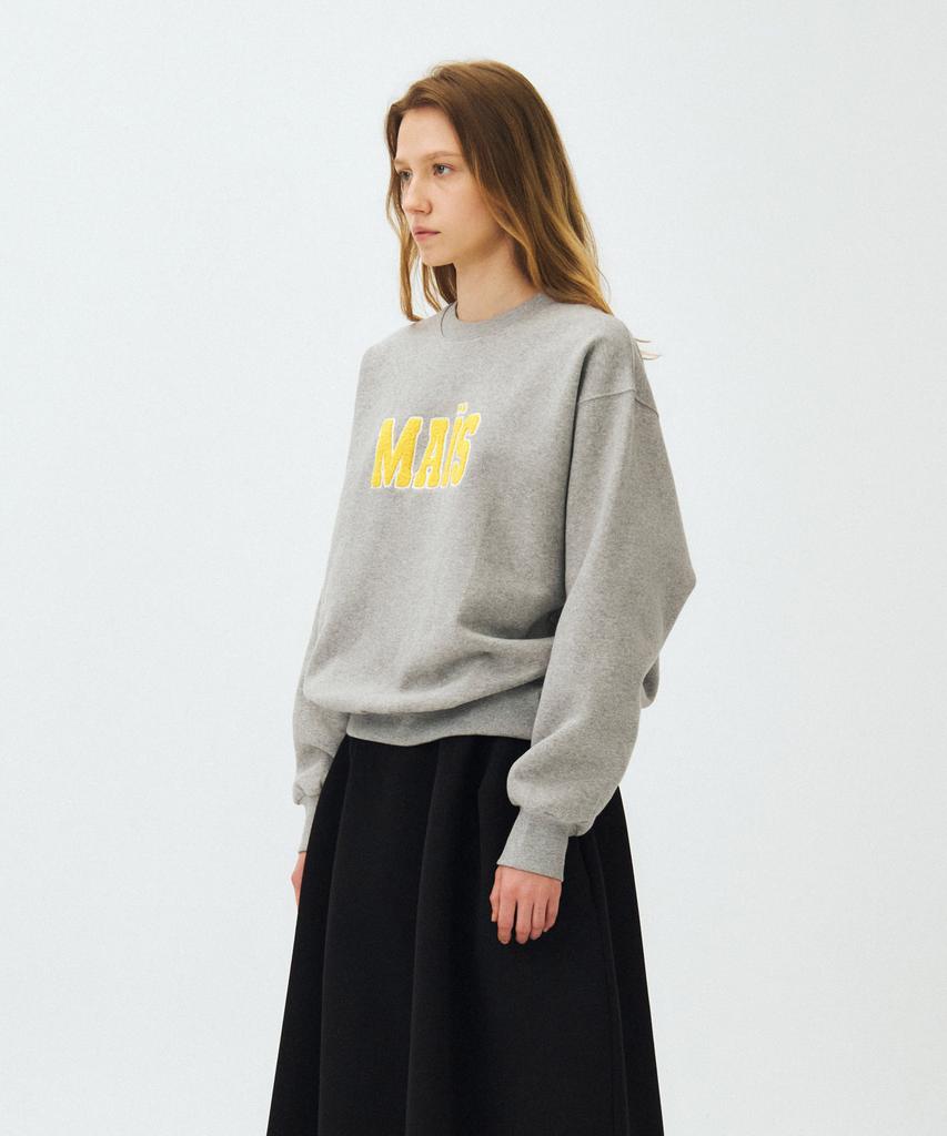 MAIS Mais Boucle Logo Sweat Shirt / Gray