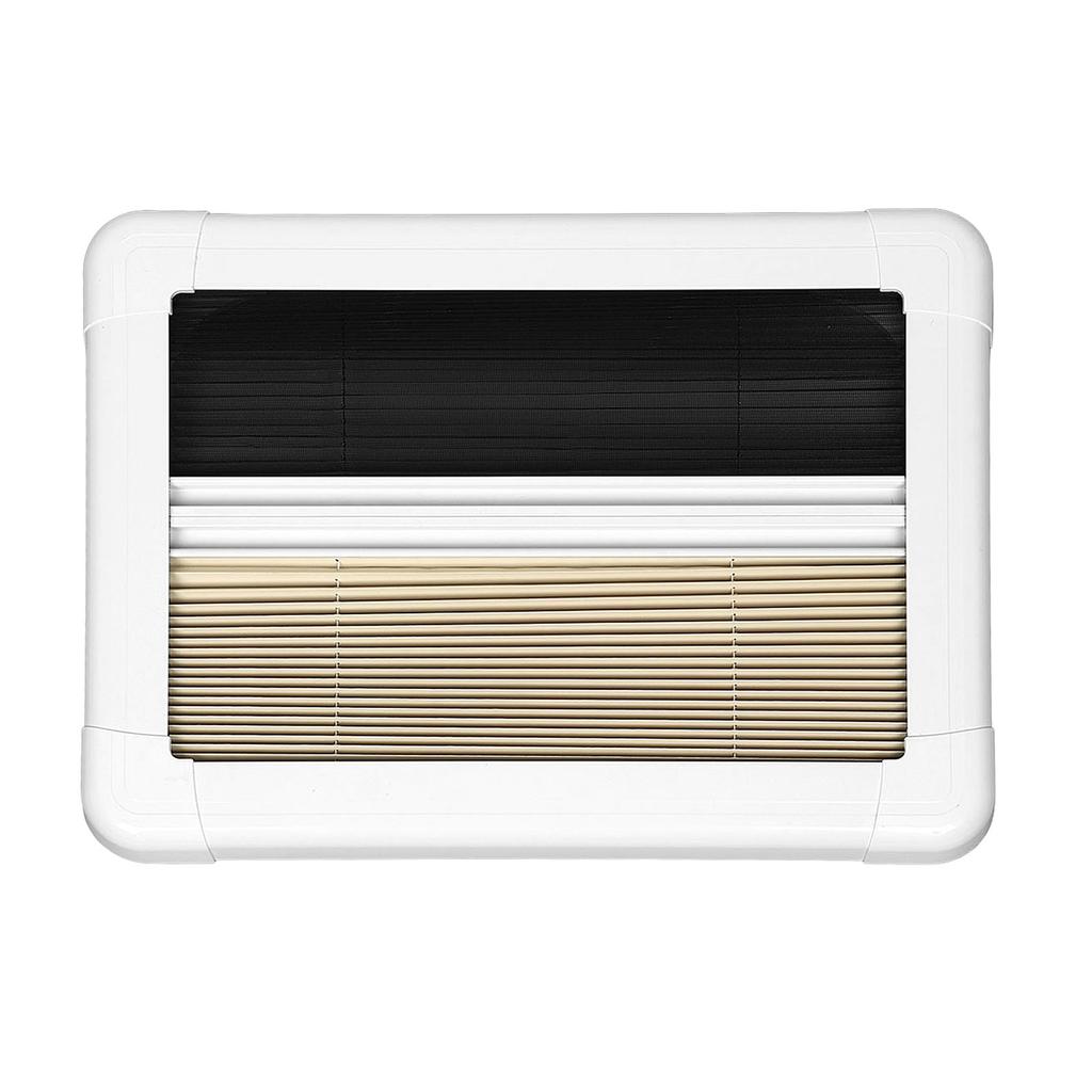 RV Push Out Window 500mm 350mm with Screen Sunshade Acrylic Glass 75° Opening Angle Anti UV for Trai