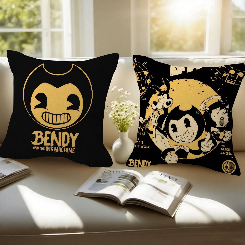 Game B-Bendy and the Ink M-Machine  Pillow Cushion Cover Pillowcase Living Room Sofa Home Decor Customized