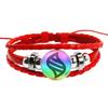 Colored Stone Handmade Bracelet Anime Character Knitted Couple Rope Chain Bracelet Men's Women Festival Birthday Gifts