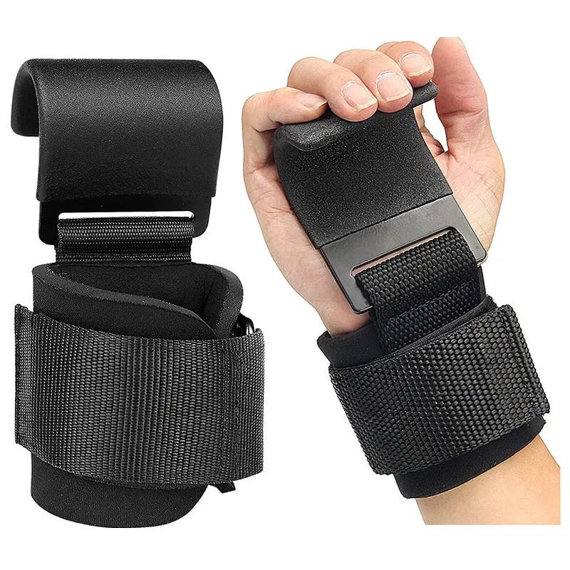 1Pair Power Lifting Hook Weightlifting Wrist Strap Hand Grip Support Hard Pull-Up Lifting Fitness Gloves For Gym Men And Women