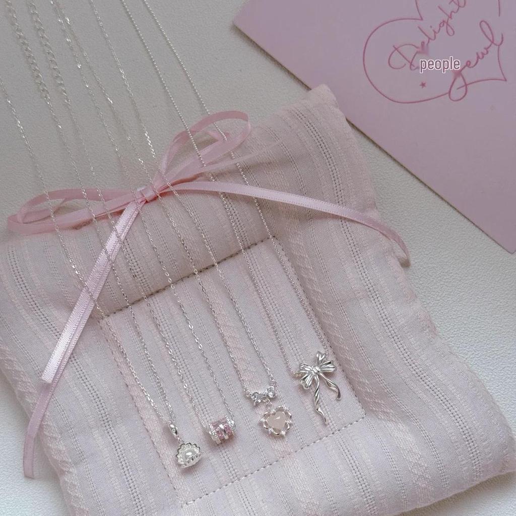 Elegant Heart Bow Pearl Necklace for Women - Non-fading, High-End, Versatile, New Style