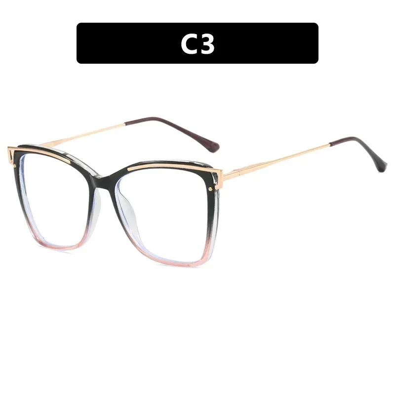  TR90 Anti-Blue Light Retro Women Glasses Frames Oversize Optical Eyeglasses Frame