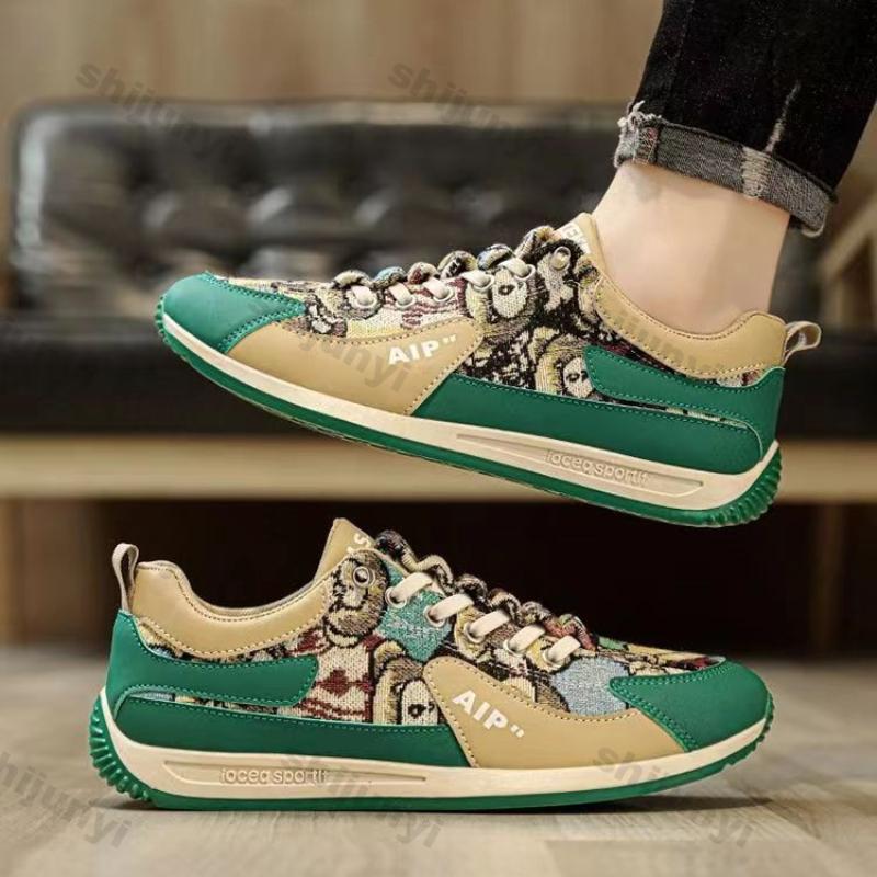 Men Sneakers Fashion Breathable Mesh Thick Sole Sports Casual Board Shoes Mens Slip-on Anti-Slip Running Shoes Zapatillas Hombre