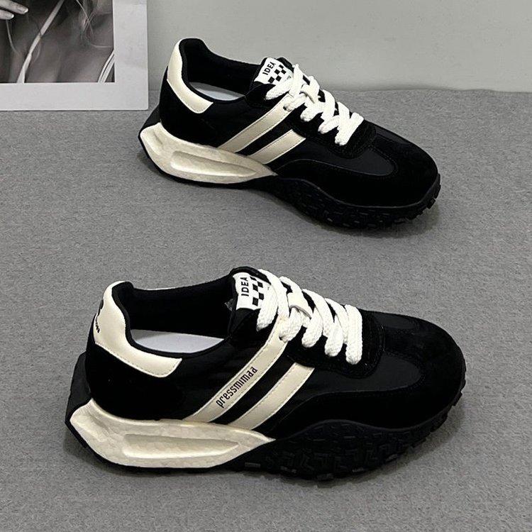Popular feet show small single shoes women's models 2024 autumn new models popular thick-soled dad shoes lightweight sports moral training women's s