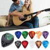 10 Pieces Multicolor Guitar Picks Celluloid Premium Plastic Guitar Picks with Pick Holder 0.46/0.71/0.96mm Guitar Accessories