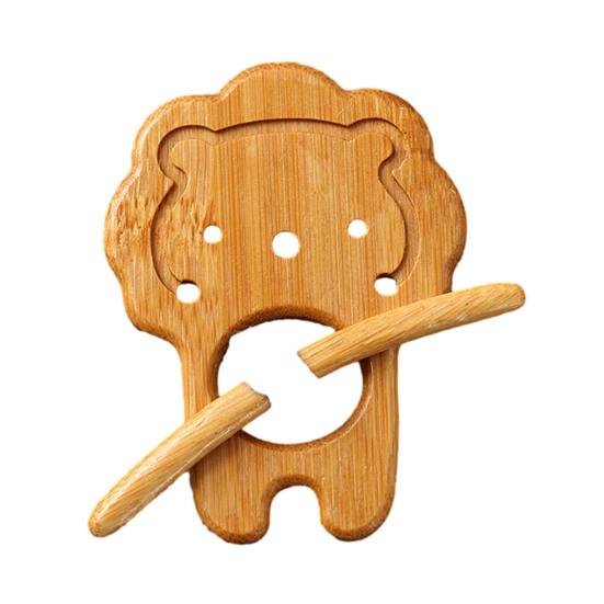 Wooden Animal Brooch Cute Dog Cat Sweater Pin Handcrafted Bird Rabbit Bear Turtle Scarf Brooch Pin for Sweaters Scarves Shawls