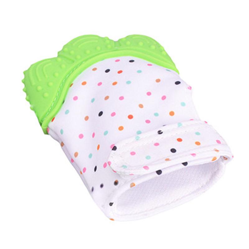 

1 шт. Детские силиконовые варежки для прорезывания зубов, варежки для прорезывания зубов, мягкие прорезыватели для зубов в виде конфет зелёный