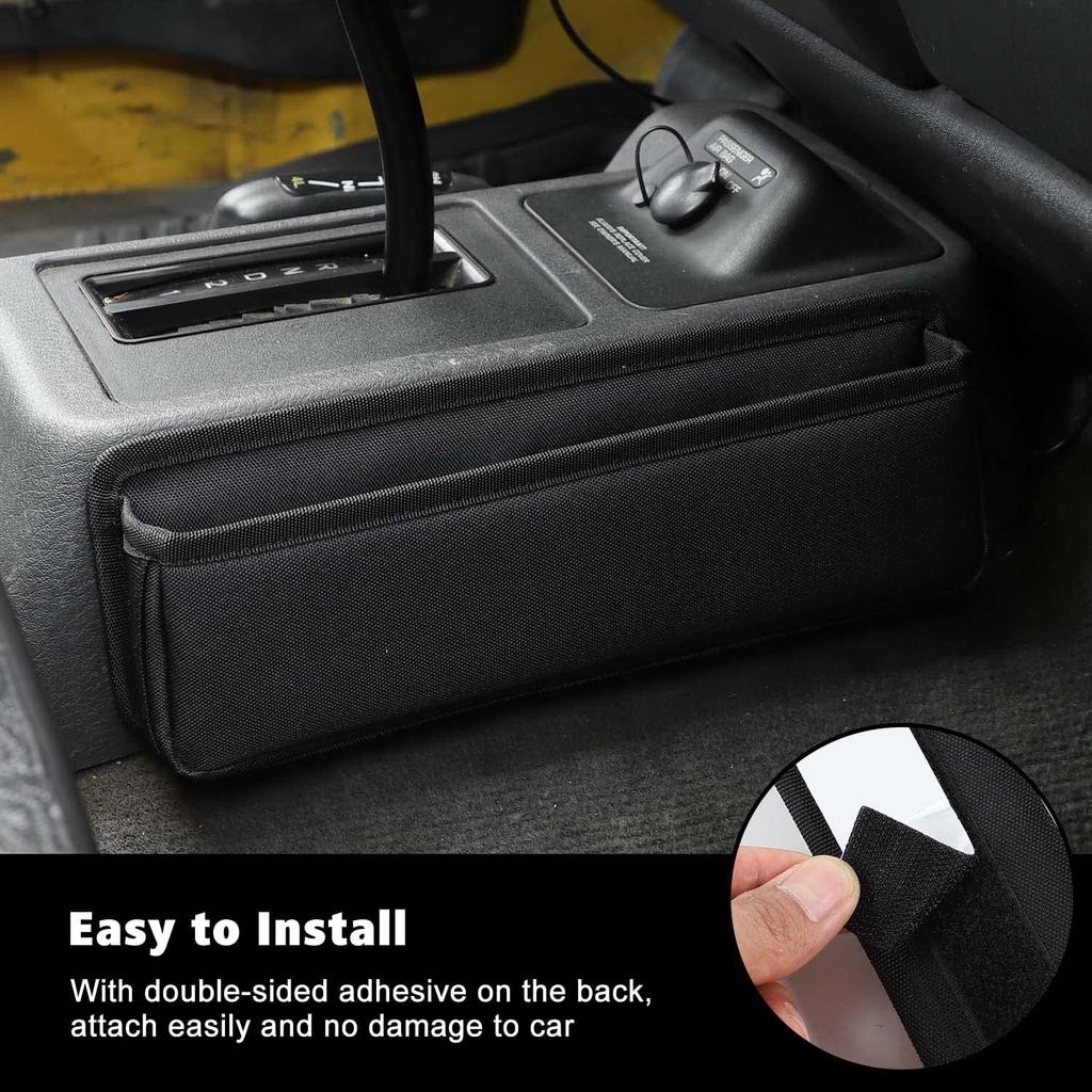 RT-TCZ Gear Shift Storage Bag Center Console Side Organizer Co-Pilot Seat Side Organizer Interior Accessories for Jeep Wrangler TJ 1997-2006