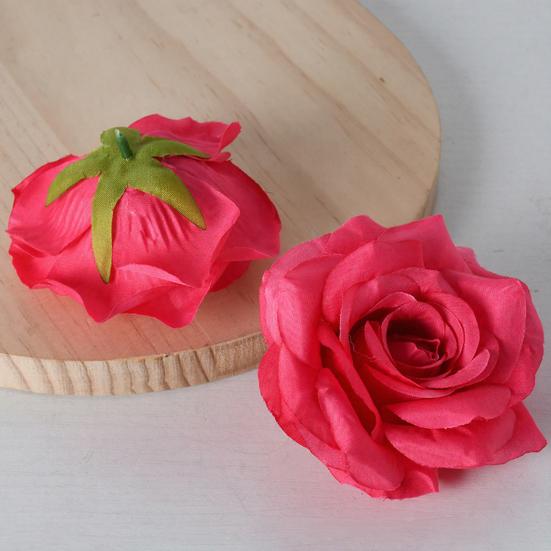 5 Stück Künstliche Rosenblütenköpfe Realistische Falsche Seidenrosenköpfe für Zuhause DIY Blumenwand Hochzeitsparty Geburtstag Babyparty Dekoration