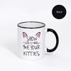 11oz Lustige Süße Katzen Tasse Runder Griff Keramik Teetasse Kreative Keramik Geschenk Tassen für Valentinstag Tee und Heiße Getränke Geschenk