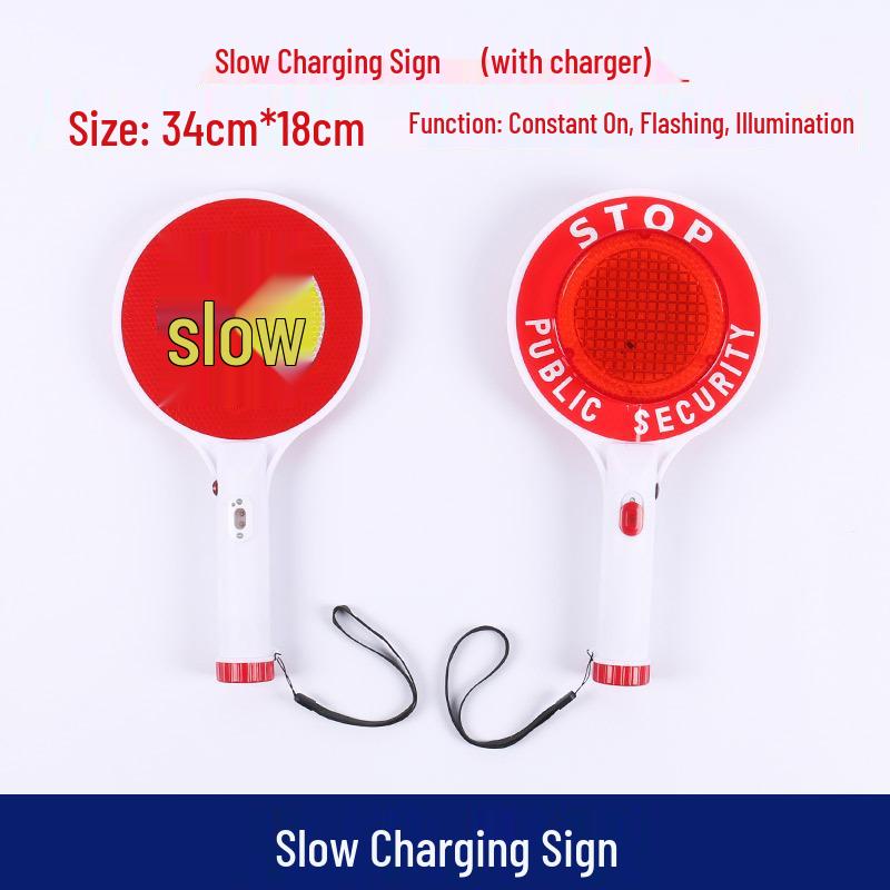 Rechargeable LED Traffic Baton with Emergency Whistle and Flashing Strobe