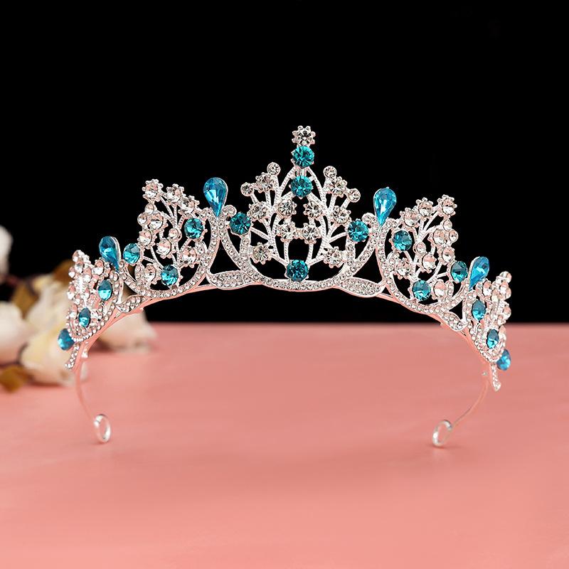 Eine super feenhafte neue Prinzessin Süße Brautkrone Roter Kopfschmuck Kristall Anstoßkleid und Haaraccessoire