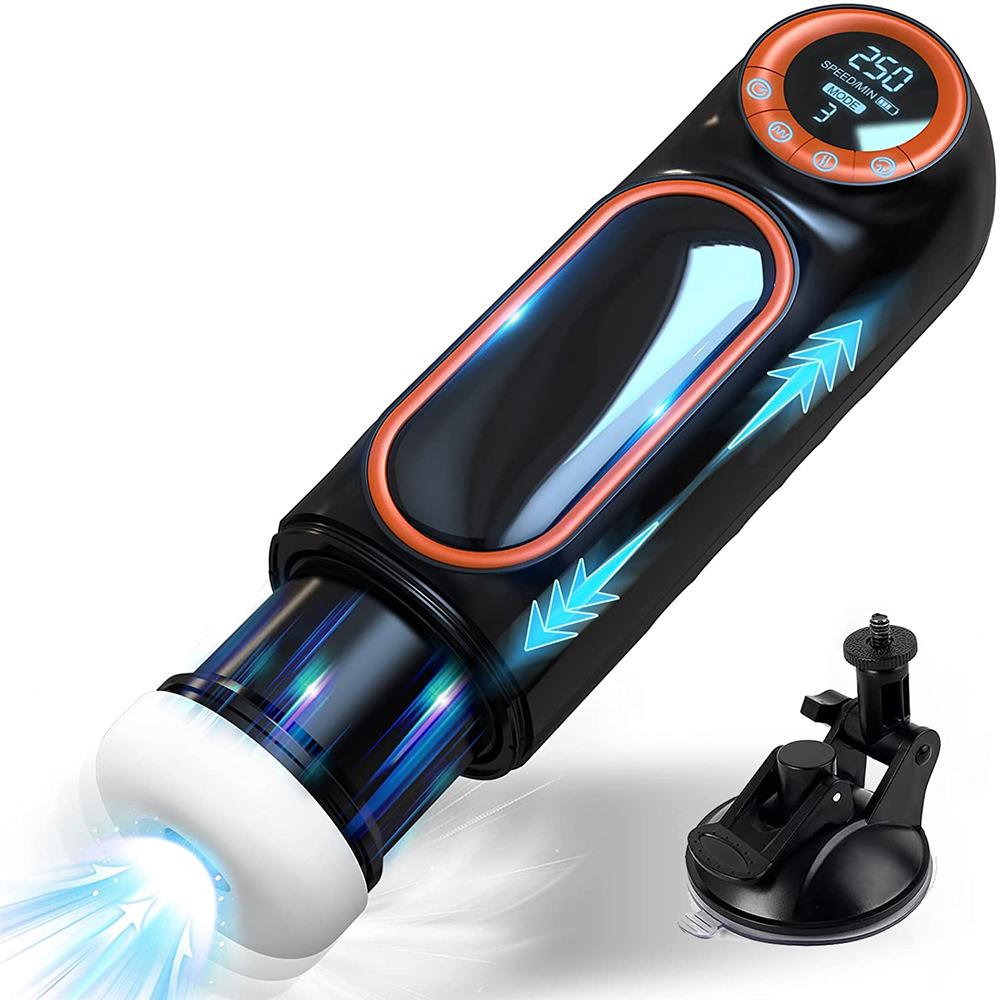 18+ Automatic Telescopic Male Masturbator, Pussy Vibration Blowjob Suction Machine, Masturbation Cup Adult Goods for Men