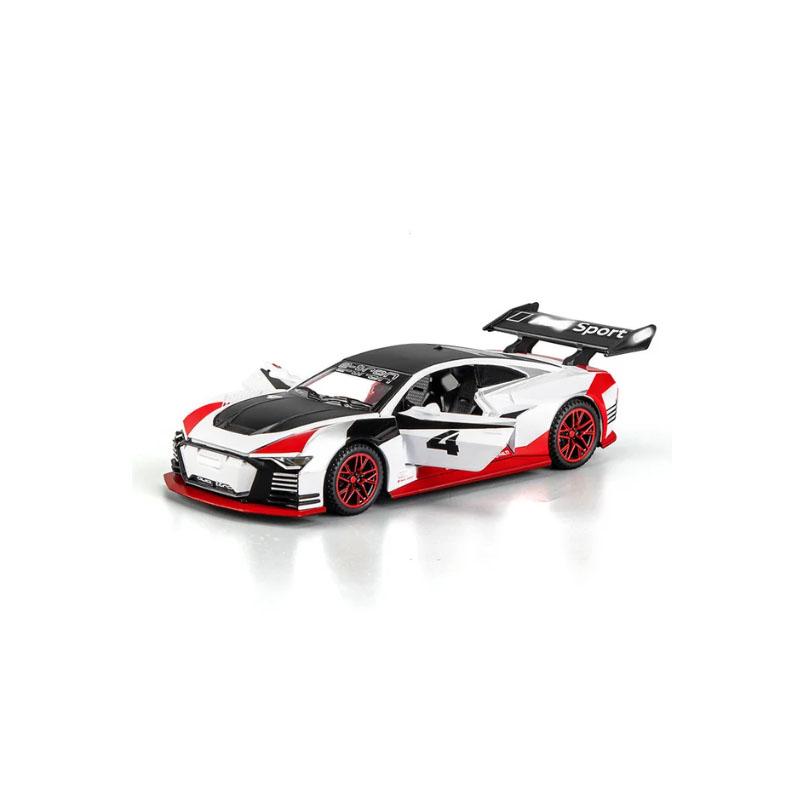 1/32 Scale Alloy E-tron Concept Racing Car Model Toy Die Cast Pull Back Sound Light Sports Vehicle Toys for Gifts