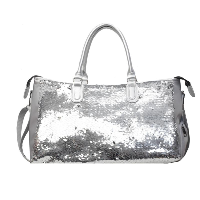 Women's Sequin Style Traveling Personalized Style Reflective Portable Shoes Warehouse Travel Bag Home Seasonal Storage Bag